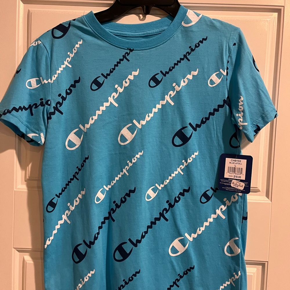 Champion Blue Logo T-Shirt